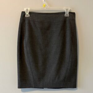 LOFT Dark Gray Pencil Skirt - Curvy Fit